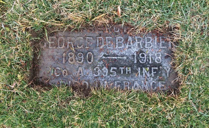 George DeBarbiery — Ossining World War I&nbsp;casualty